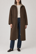 Cashmere Double-Face Coat, Coffee Brown, front