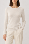 Merino Crewneck Sweater, Off White, front