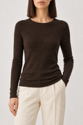 Merino Crewneck Sweater, Espresso, front