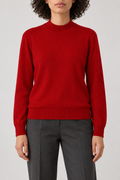 Merino Mockneck Sweater, Scarlet, front