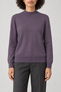 Merino Mockneck Sweater, Plum, front