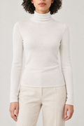 Merino Turtleneck Sweater, Pearl White, front