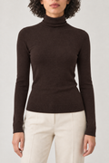 Merino Turtleneck Sweater, Espresso, front