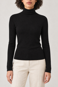 Merino Turtleneck Sweater, Black, front