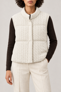 Cable Knit Gilet, Ivory, front