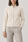 Collared Zip Jacket, Cream, front