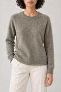 Brushed Crewneck Sweater, Vine Green, front