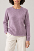 Brushed Crewneck Sweater, Hyacinth Purple, front
