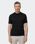 Short-Sleeve Mock Neck, Black, front